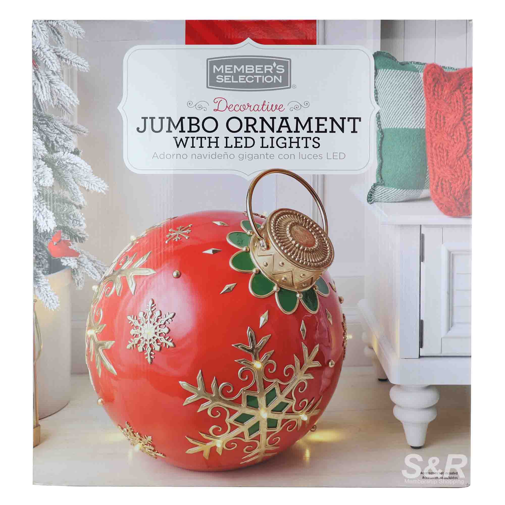 Member's Selection Decorative LED Lights Jumbo Ornament 1pc Member's Selection Decorative LED Lights Jumbo Ornament 1pc